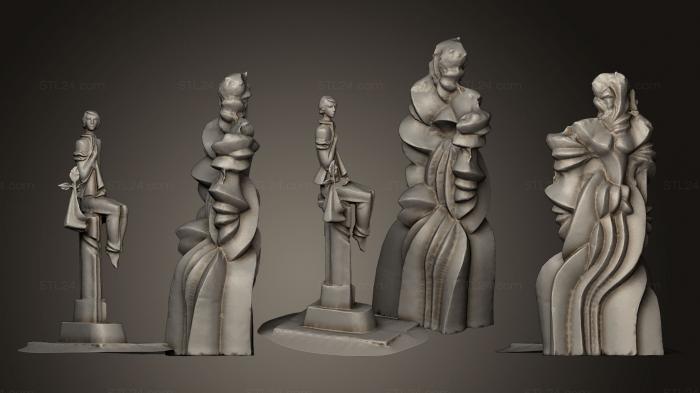 Статуи религиозные (Две скульптуры, STKRL_0152) 3D модель для ЧПУ станка